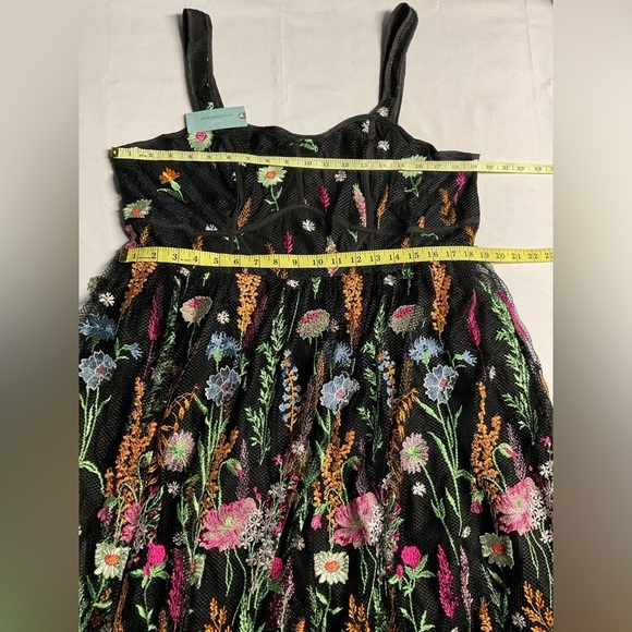NWT By Anthropologie Sheer Floral Embroidered Mesh Midi Dress - Picture 6 of 6